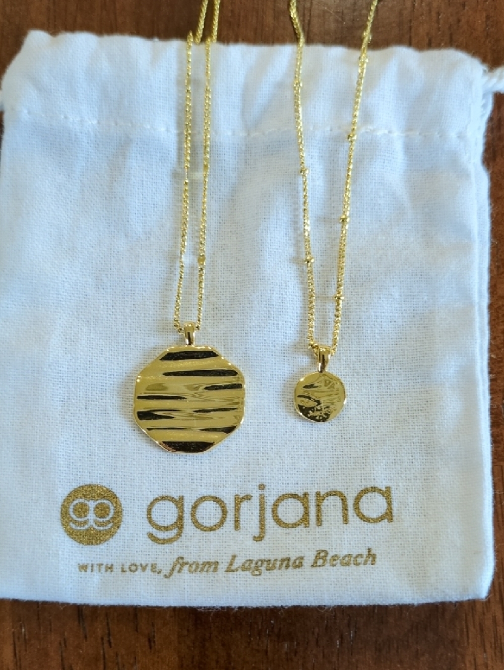 Gorjana Sunset Coin Double Pendant Layered Necklace Set With Extender